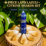 8-Piece Lapis Lazuli + Citrine Shards Set