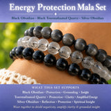 Energy Protection 3-PC Crystal Mala Bracelet Set