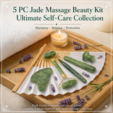 5 PC Jade Massage Beauty Kit for Anti-aging & Smoothing Wrinkles