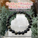 Mala Golden Obsidian Bracelet With Pouch