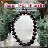 Mala Garnet Bracelet With Velvet Pouch