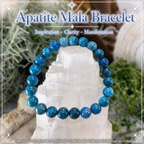 Mala Apatite Bracelet With Velvet Pouch