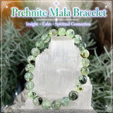 Mala Prehnite Bracelet With Velvet Pouch