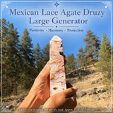 Mexican Lace Agate Druzy Large Generator