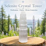Selenite Crystal Tower Mood Light