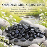 Obsidian Mini Gemstones  (50 Gram / 1.7oz Lot)