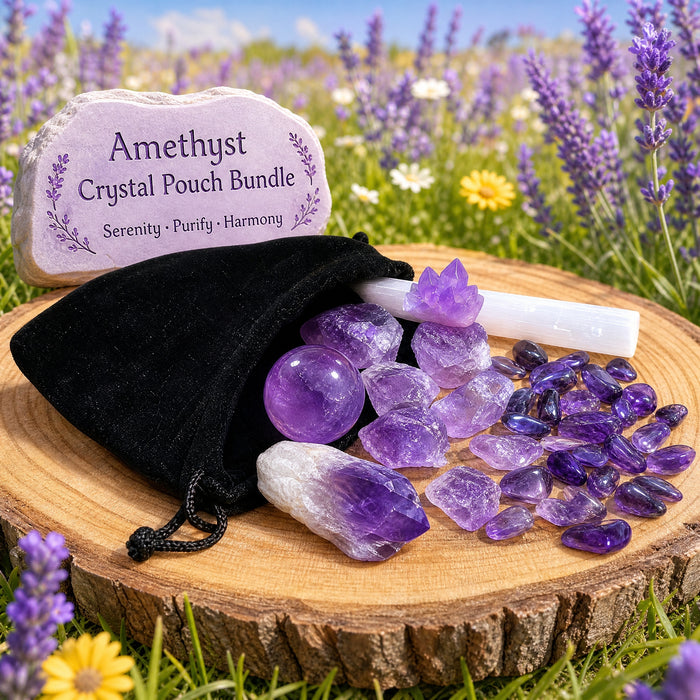 Σετ πουγκί Amethyst Crystal Serenity