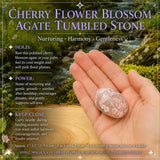 Cherry Flower Blossom Agate Tumbled Stone