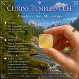 Citrine Tumbled Cube