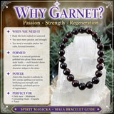 Mala Garnet Bracelet With Velvet Pouch