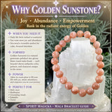 Mala Golden Sunstone Bracelet With Velvet Pouch
