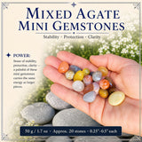 Mixed Agate Mini Gemstones (50 Gram / 1.7oz. Lot)