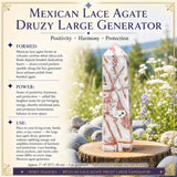 Mexican Lace Agate Druzy Large Generator