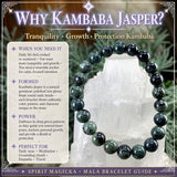 Mala Kambaba Jasper Bracelet With Velvet Pouch