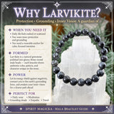 Mala Larvikite Bracelet With Velvet Pouch