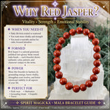 Mala Red Jasper Bracelet With Velvet Pouch