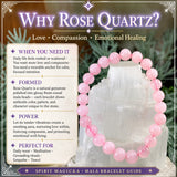 Mala Rose Quartz Bracelet With Velvet Pouch