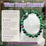 Mala Ruby Zoisite Bracelet With Velvet Pouch