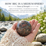 Red Granite Sphere - Medium