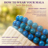 Mala Apatite Bracelet With Velvet Pouch