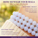 Mala Angelite Bracelet With Velvet Pouch