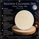 Selenite Flower Of Life Cleansing Disk