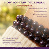 Mala Garnet Bracelet With Velvet Pouch