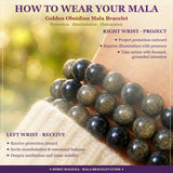 Mala Golden Obsidian Bracelet With Pouch