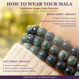 Mala Kambaba Jasper Bracelet With Velvet Pouch