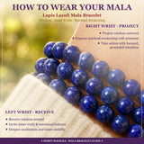 Mala Lapis Lazuli Bracelet With Velvet Pouch