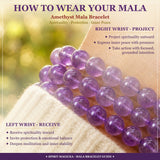 Mala Amethyst Bracelet With Velvet Pouch