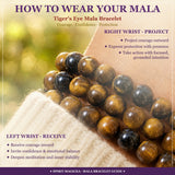 Mala Tiger's Eye Bracelet With Velvet Pouch