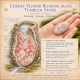 Cherry Flower Blossom Agate Tumbled Stone