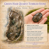 Green Hair Quartz Tumbled Stone