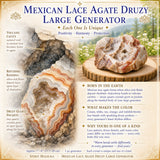 Mexican Lace Agate Druzy Large Generator