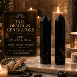 Dark Energy Ultimate Protection Set : Obsidian, Tektite & Tourmaline Bundle