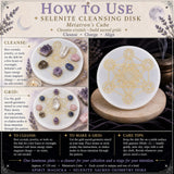 Selenite Metatron's Cube Cleansing Disk