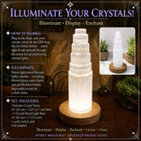 Selenite Crystal Tower Mood Light
