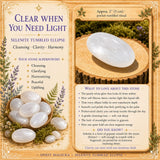 Selenite Ellipse Stones