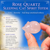 Crystal Animal Spirit Totems: Rose Quartz Sleeping Cat