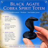 Crystal Animal Spirit Totems: Black Protection Agate Cobra