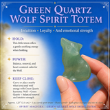 Crystal Animal Spirit Totems: Green Quartz Wolf