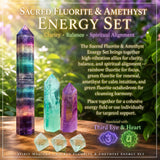 Sacred Fluorite & Amethyst Energy Set