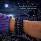 Obsidian Crystal Water Bottle Protection Set