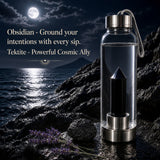 Obsidian Crystal Water Bottle Protection Set
