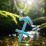 ♐ Sagittarius Opal Zodiac Necklace – November 22 to December 21