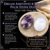 SUMMER SALE: SAVE 50% Dream Amethyst & Selenite Palmstone Duo