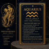 ♒ Aquarius - Zodiac Crystal Set