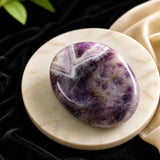SUMMER SALE: SAVE 50% Dream Amethyst & Selenite Palmstone Duo