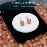 Earrings - Fire Quartz Studs